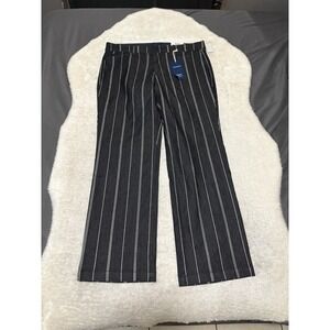 New Charter Club Trousers Womens Midnight Wash Striped Tummy Slimming Pants 16